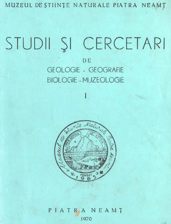 Studii și Cercetări de Geologie Geografie Biologie Muzeologie I 1970